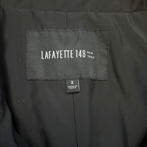 Lafayette 148 New York Wool Blend Black Blazer Size 2 - Picture 11 of 14